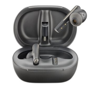 Poly Voyager Free 60+ Uc Ts, Trådløs, Samtale/Musikk/Sport/Hverdag, Hodesett, Sort