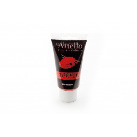 Artello Akrylmaling Kunstnerfarge Sinoberrød 75ml