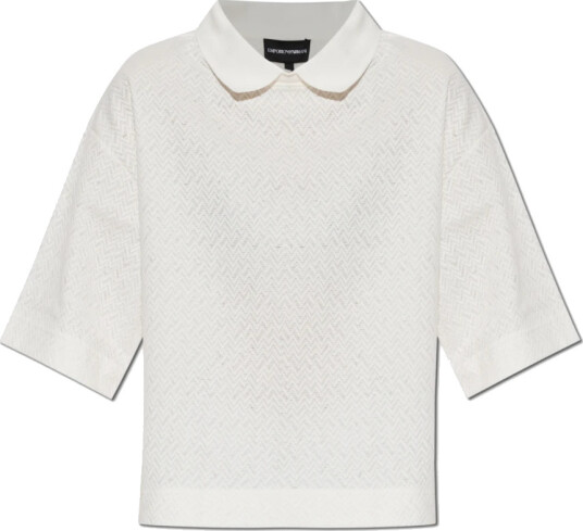 Emporio Armani Dame Topper Hvit M, Emporio Armani Dame Topper Hvit M,