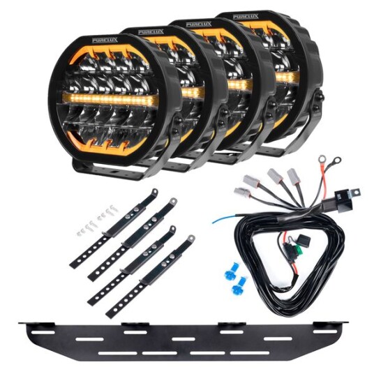 Ekstralys PURELUX Ranger 9   Rund / 23 cm / 160W 4 stk   Komplett pakke