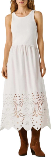 Pepe Jeans Dame Kjoler Hvit XS,