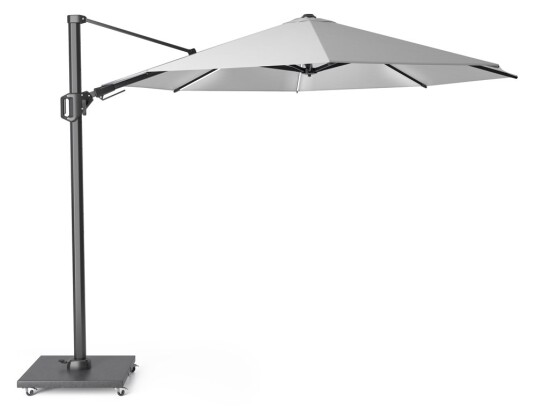 Platinum Challenger T2 Glow parasoll Grå/grå exkl. parasollfot 3,5 m Grå