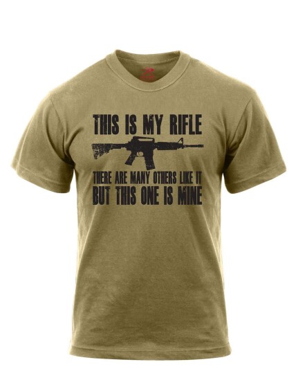 Rothco T skjorte Khaki This Is My Rifle Beige Rothco T skjorte Khaki This Is My Rifle Beige