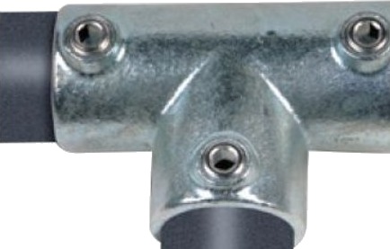 Galv. T-Samling Pipe Clamps T-Samling Med 3 Muffer 48,3 Mm X 11/2"".