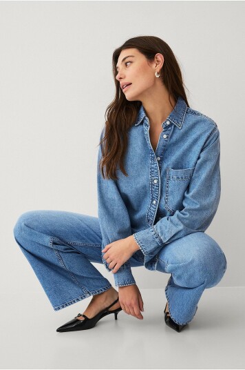 Ellos Collection Denimskjorte Blå