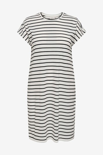 Only Carmakoma - Kjole carPilly IN One Stripe O-neck - Hvit