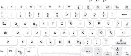 Active Key Quickclean Med Keyboard, Bytt Ut Med Avtagbar Stropp Mini, Hvit Active Key Quickclean Med Keyboard, Bytt Ut Med Avtagbar Stropp Mini, Hvit