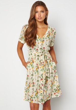 Object Collectors Item Objlorena S/S Short Dress Sandshell AOP:ALBA 34