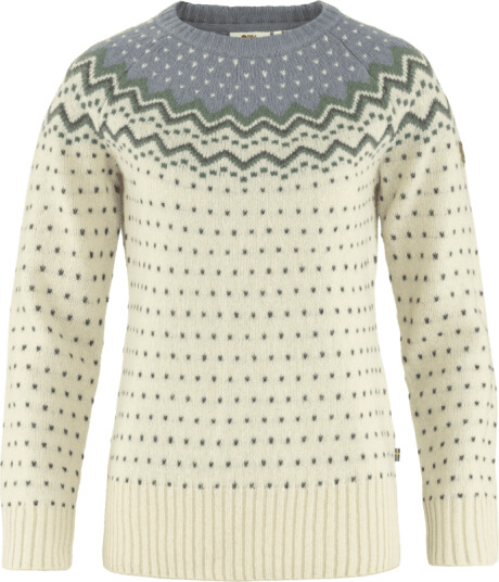 Fjellreven Women's Övik Knit Sweater XS , Chalk White/Flint Grey