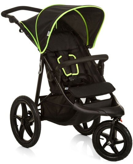 Hauck Runner Joggevogn Svart/Neongul Hauck Runner Joggevogn Svart/Neongul