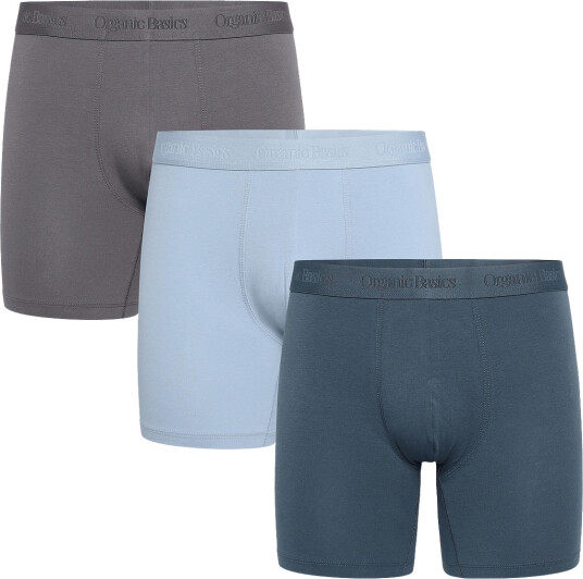 Organic Basics Core Boxer Briefs 3 Pack Grey XL