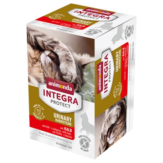 Animonda Integra Protect Adult Urinary Struvitstein 6 X 100 G Med Kalv