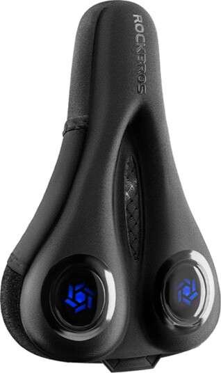 Rockbros LF044BL Sykkelsetetrekk i geleskum med regntrekk - Sort/Bl??