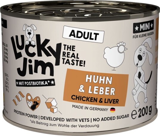 Lucky Jim Våtfôr Adult Mini & Lever Kylling 6 X 200 G