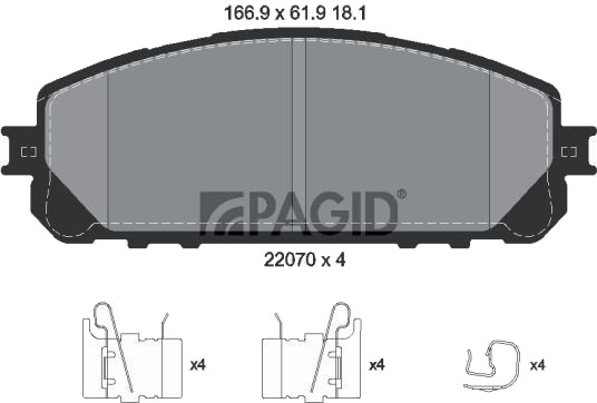 PAGID T2467N Bremseklosser PAGID T2467N Bremseklosser