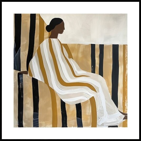 Lady In Stripes Poster Plakat / 40x40cm Lady In Stripes Poster Plakat / 40x40cm