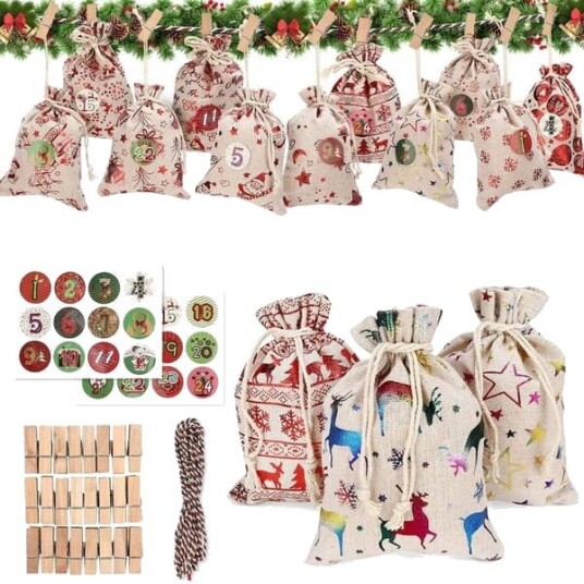 Bomulls sengetøy adventskalender DIY adventskalender KLB