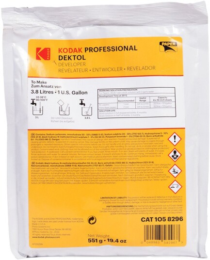 Kodak Professional Dektol Papirutviklerpulver 3,8L Kodak Professional Dektol Papirutviklerpulver 3,8L
