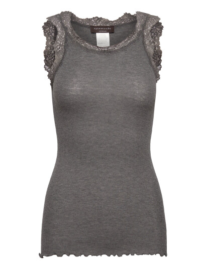 Rosemunde Rwburlington Wool Sl Lace Top - Grey - XL