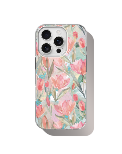 Ideal Of Sweden Clear MagSafe Case iPhone 16 Pro Max Tulip Bloom