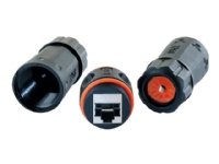 Schwaiger - Nettverkkopler - RJ-45 (hunn) til RJ-45 (hunn) - STP - CAT 6a - utendørs - svart