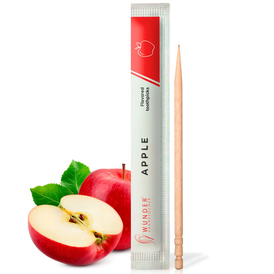 Wunder Tannpirkere Apple 100 stk. Individuelt pakket