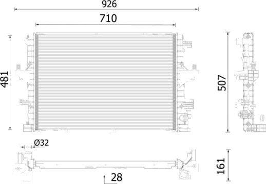 Radiator motorkjøling MAHLE CR 2746 000P