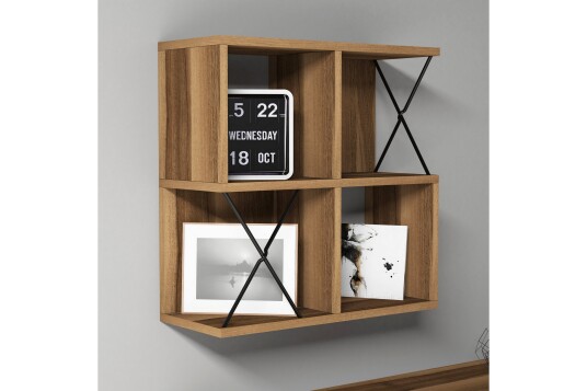 Vegghylle Amtorp 60 cm   Brun|Svart