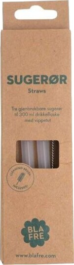 Blafre Sugerør for 300 ml Stålflaske - 3 Pack Hvit Blafre Sugerør for 300 ml Stålflaske - 3 Pack Hvit