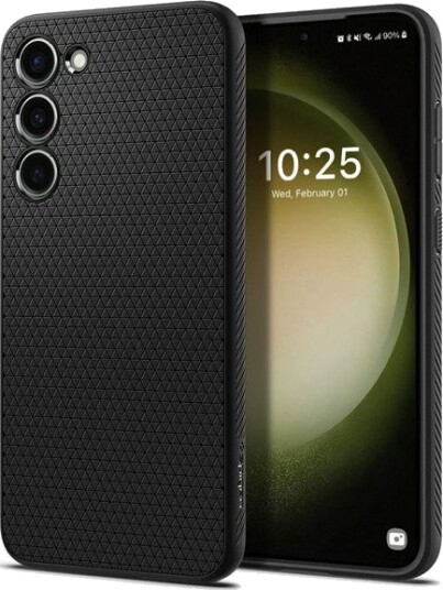 Spigen Liquid Air Deksel for Samsung Galaxy S23 - Matt Svart - TPU Mobildeksel