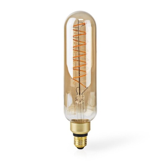 Nedis LED lyspære E27 | T65 | 8.5 W | 600 lm | 2000 K | Dimbar | With Gold Finish | Retro Style | 1 stk Nedis LED lyspære E27 | T65 | 8.5 W | 600 lm | 2000 K | Dimbar | With Gold Finish | Retro Style | 1 stk