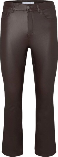 Object Objbelle Mw 7/8 Coated Flared Pants Div SEAL BROWN S