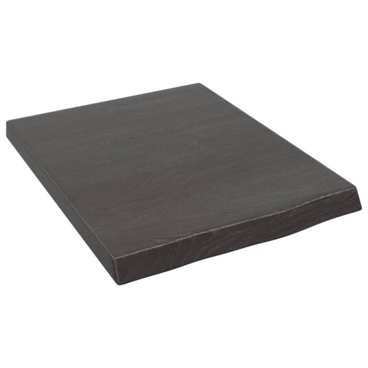 vidaXL Vegghylle m?rkegr? 40x50x4 cm behandlet heltre eik