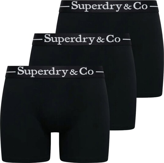 Superdry Sdry & Co Boxer Triple Pack   BLACK/BLACK/BLACK   M