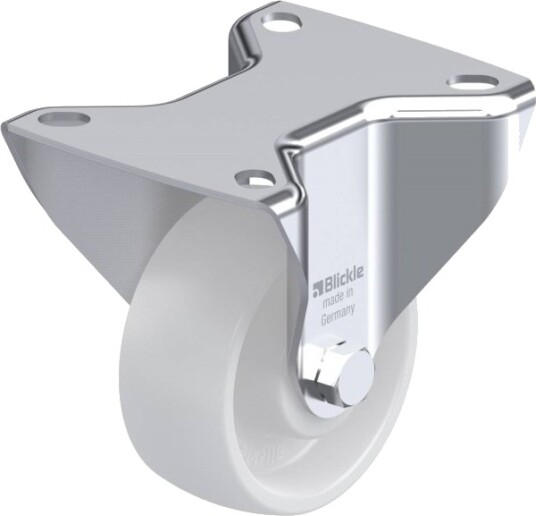Blickle 46722 B-Po 75R Fast Hjul, Hjuldiameter 75 Mm, Bæreevne Maks. 200 Kg (1 Stk)