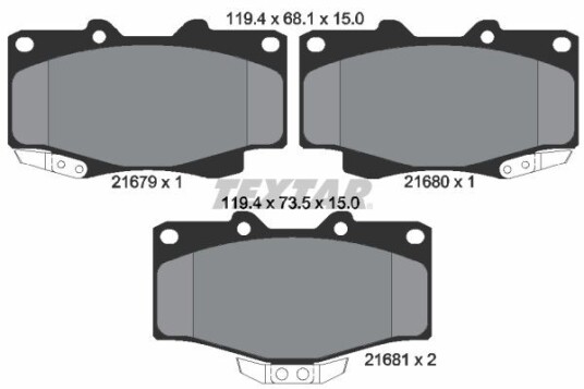 Bremseklosser TEXTAR 2167904
