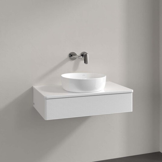 Villeroy & Boch  Antao Servantskap med 1 skuff 80x50x19 cm u/lys Hvit Høyglans