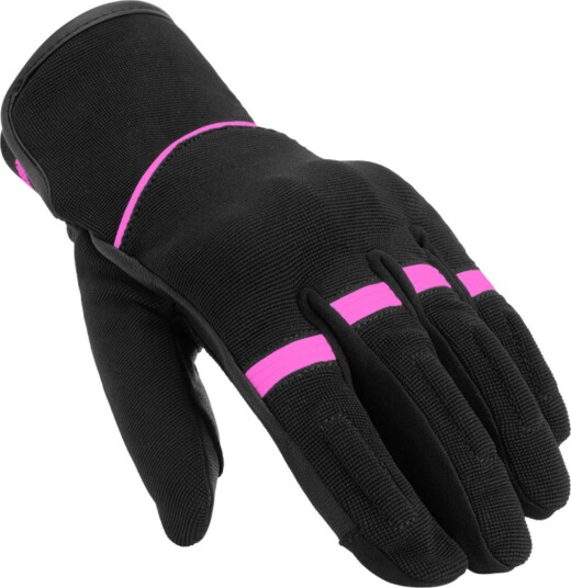MC-Hansker Rusty Stitches Bonnie V3 Dame Svart /Rosa XS