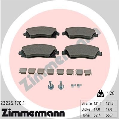 Bremseklosser ZIMMERMANN 23225.170.1 Bremseklosser ZIMMERMANN 23225.170.1