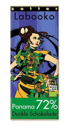 Zotter Labooko 72% Panama Craft Chocolate Bar
