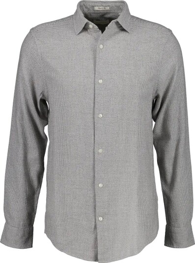 Gant Reg Jaspe Houndstooth Check Shirt RICH BROWN 3XL