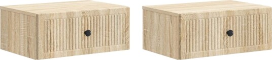 Nattbordskap 2 pcs Sonoma eik 49 x 34,5 x 20 cm Konstruert tre