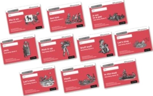 Read Write Inc. Phonics: Red Ditty Black & White Books (Mixed Pack Of 10) Av Gill Munton