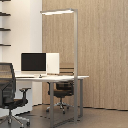 Arcchio LED-gulvlampe Timon 54W sølv høyde 195 cm