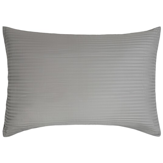 Borg Living Putetrekk - 70x100 cm - 100% Bomullssateng - Stripet grå
