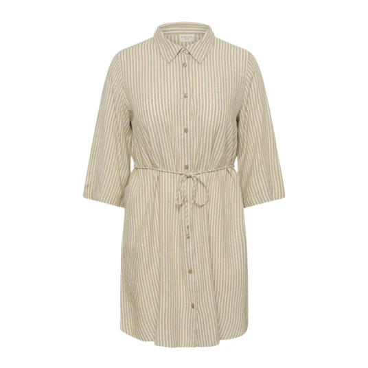 KAFFE Curve   Skjortekjole kcMille Short Shirt   Beige