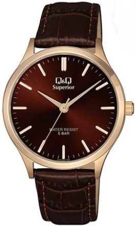 Q&Q Herreklokke S278J102Y Classic Rød/Lær Ø40 mm