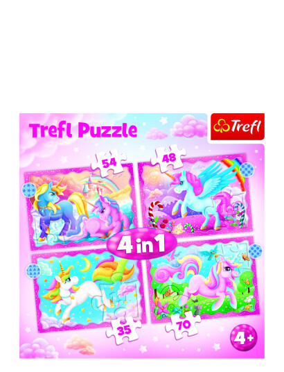 Trefl Trefl 4 I 1 35+48+54+70 Bit Unicorns&Magic - Multi/patterned - ONE SIZE