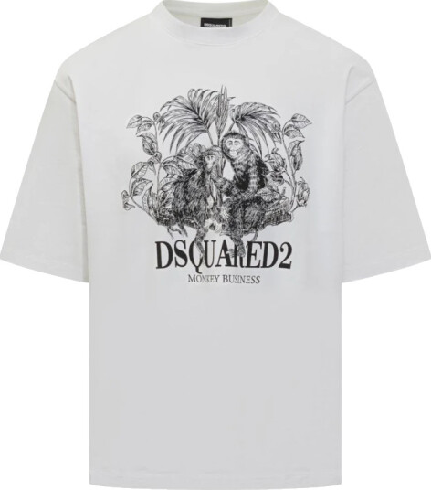 Dsquared2 Herre Topper Hvit L, Dsquared2 Herre Topper Hvit L,