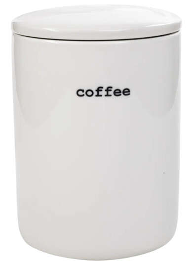 Kaffekrukke med lokk 17 cm hvit Kaffekrukke med lokk 17 cm hvit